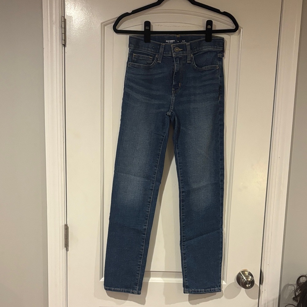 Old Navy Boy’s Slim 360° Slim Leg Jeans in Classic Blue / Size 12 / Inseam 27 in
